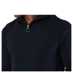Eli Knit High Neck Zip White