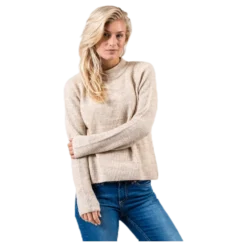 Ellen Ls O-Neck Knit White