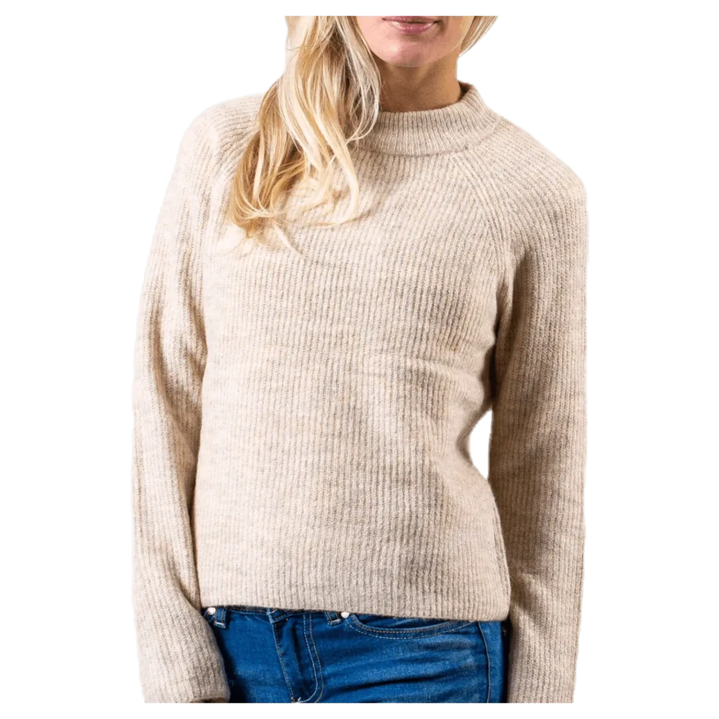 Ellen Ls O-Neck Knit White
