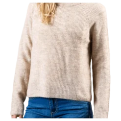 Ellen Ls O-Neck Knit White