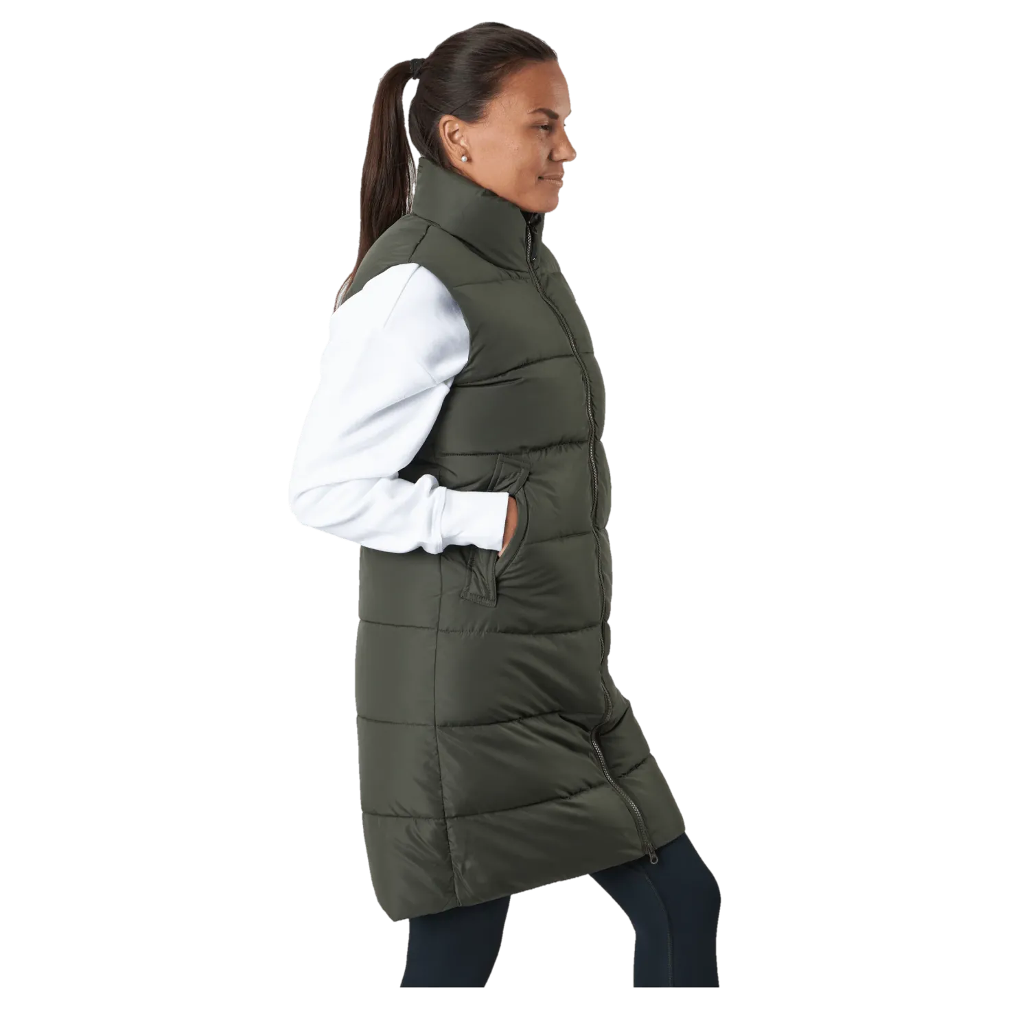 Elmira Reco Waistcoat Dark Olive
