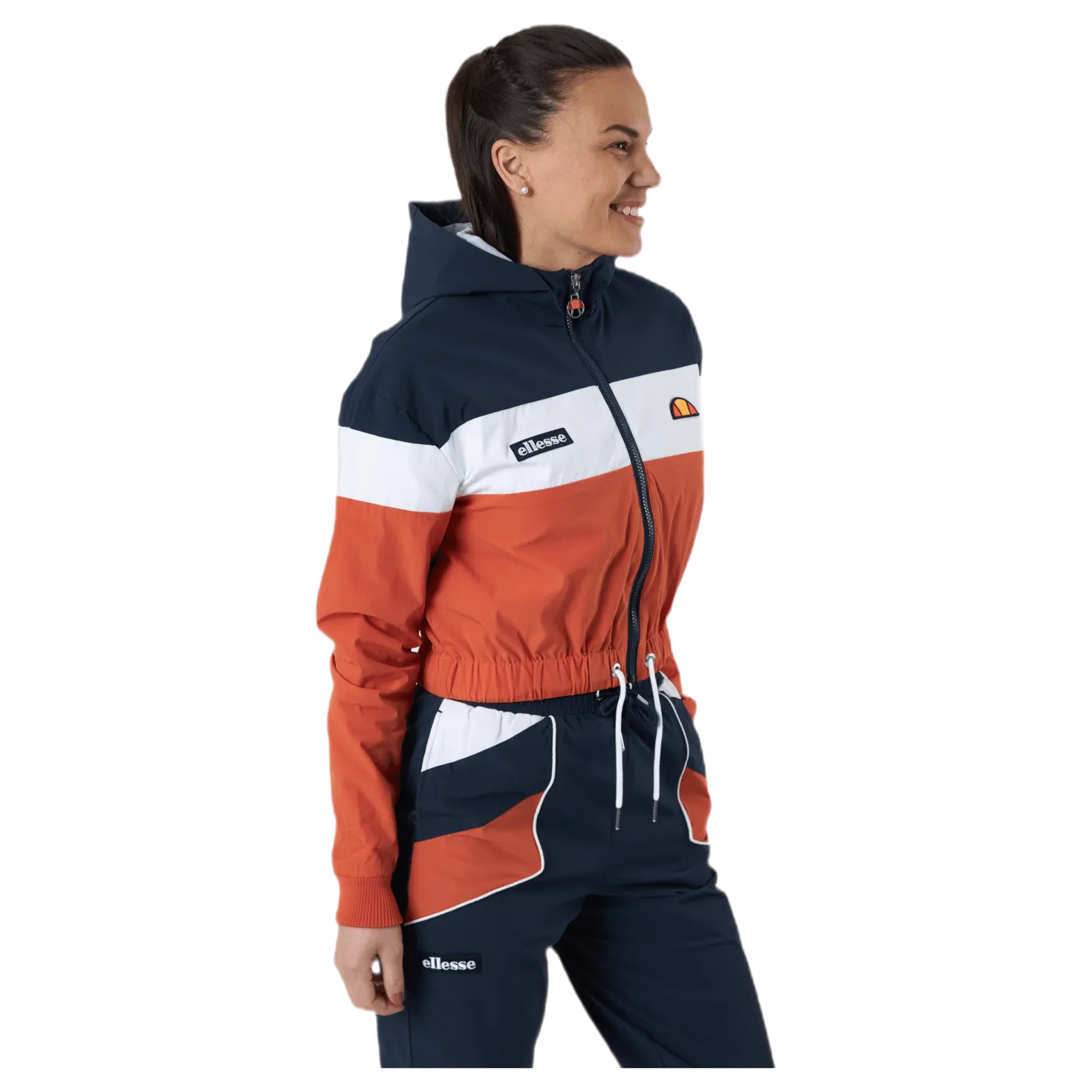 El Sambry Crop Track Top Orange