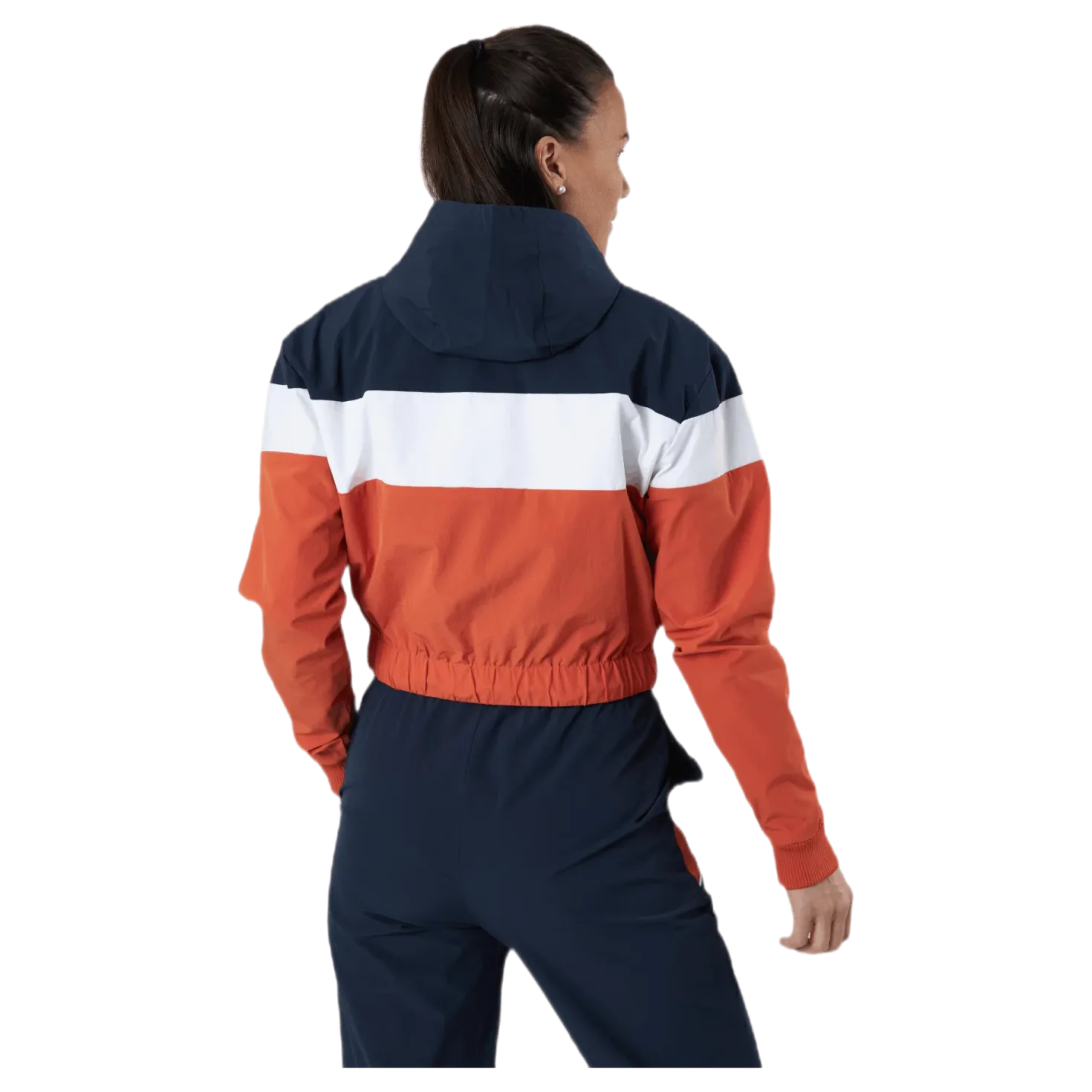 El Sambry Crop Track Top Orange