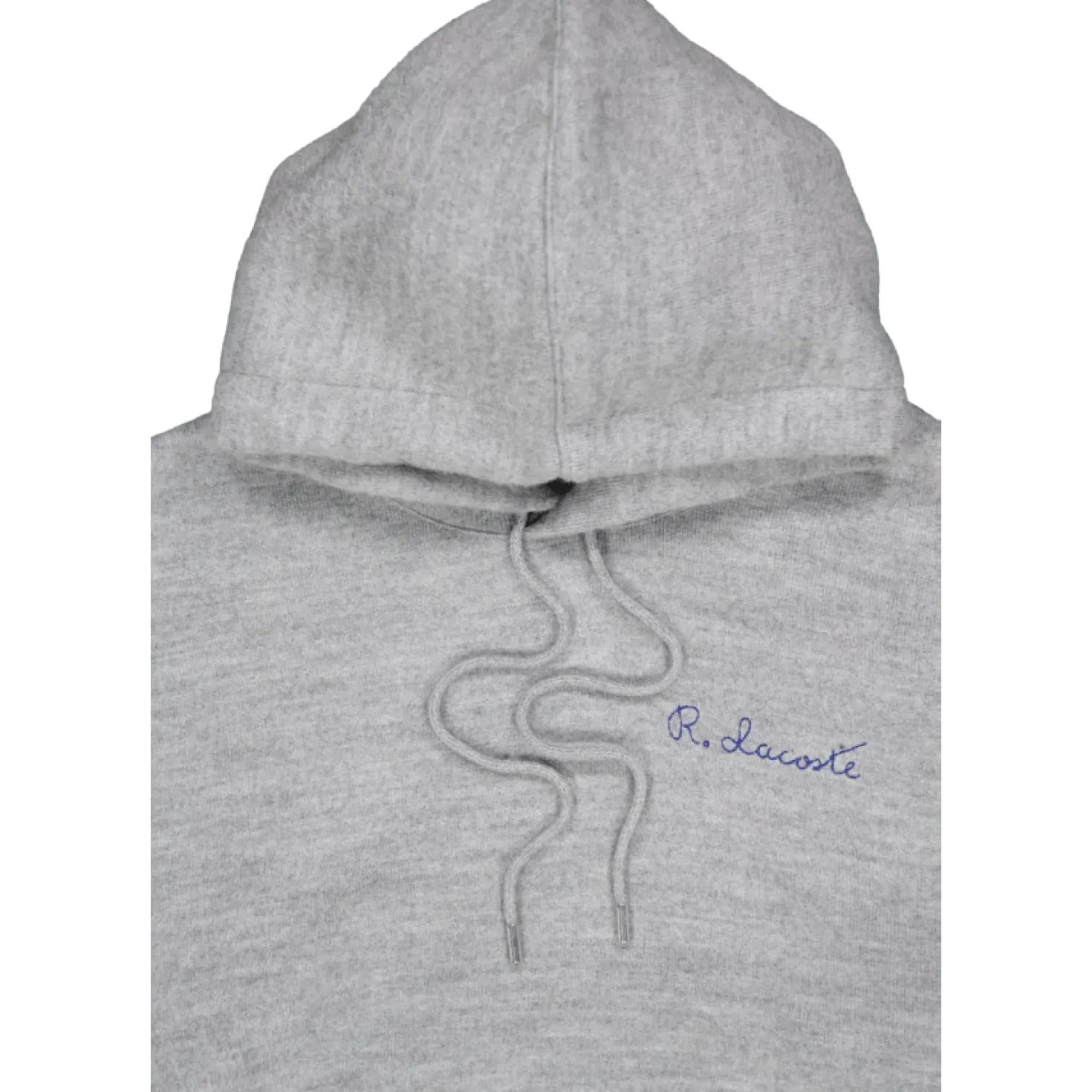Embroidered Signature Hoodie Silver Chine