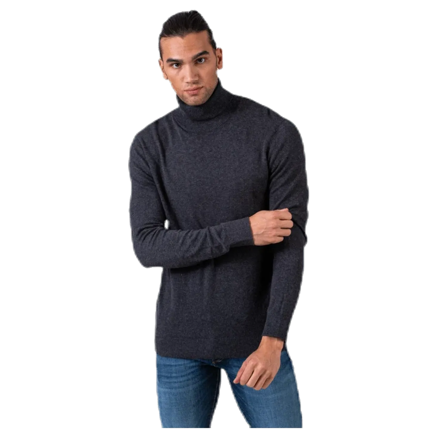 Emil Knit Roll Neck Grey