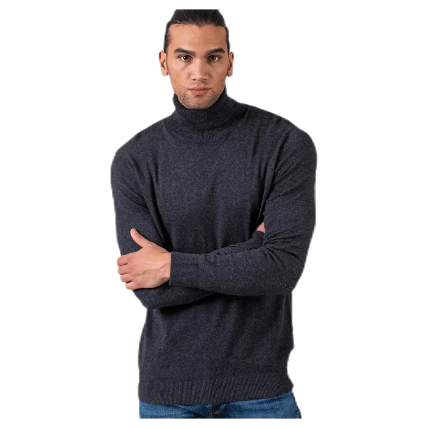 Emil Knit Roll Neck Grey