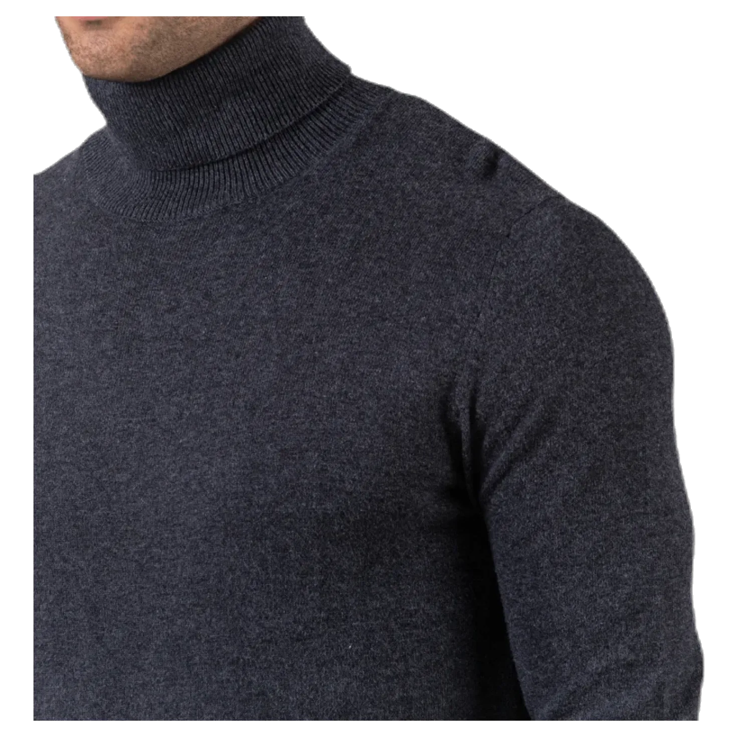 Emil Knit Roll Neck Grey