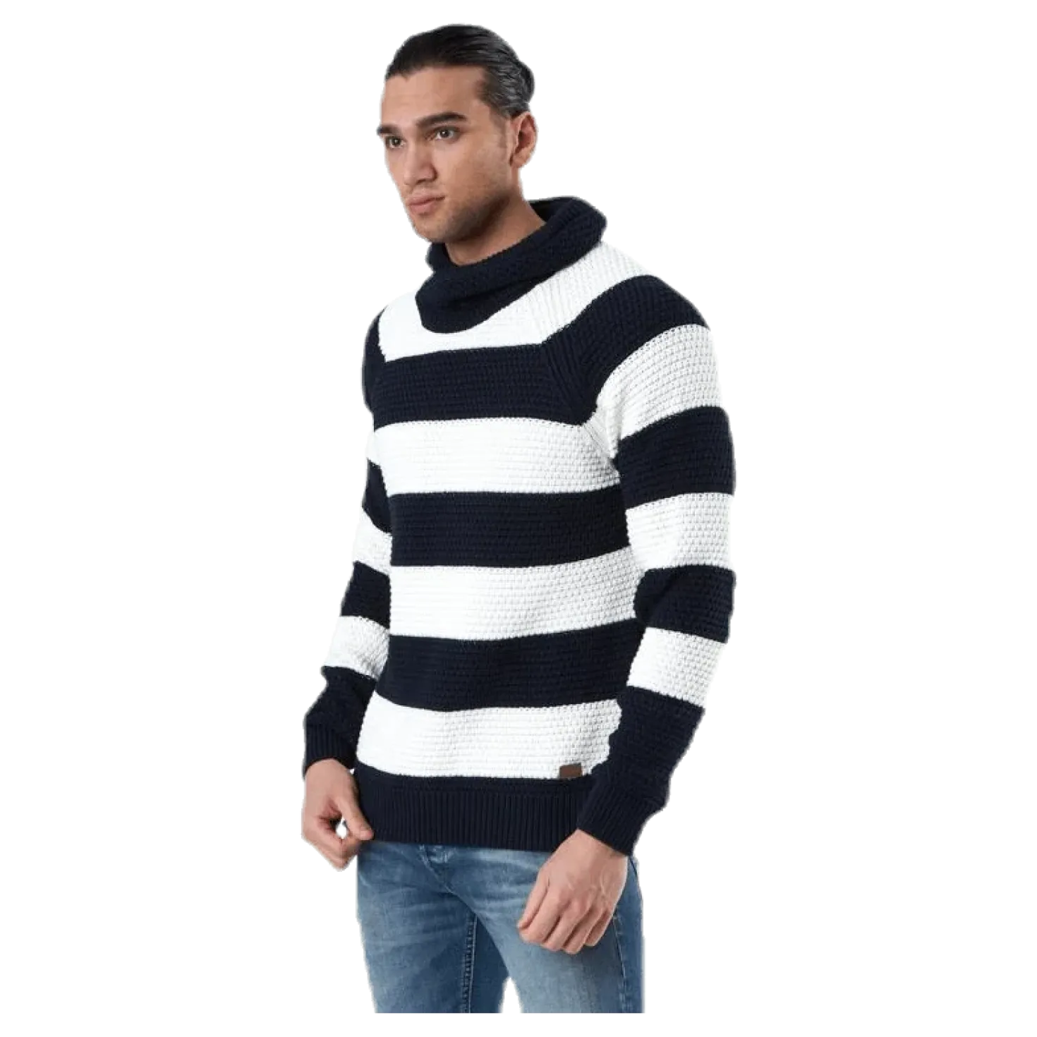 Emil Wrap Neck Blue/White