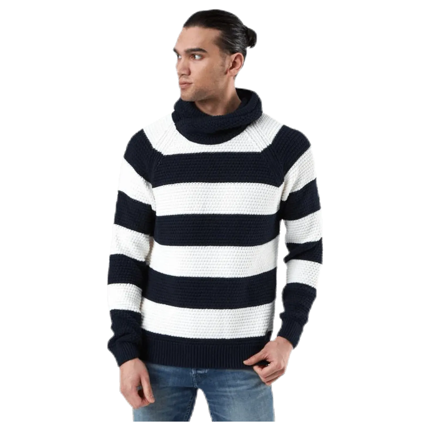 Emil Wrap Neck Blue/White