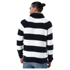 Emil Wrap Neck Blue/White