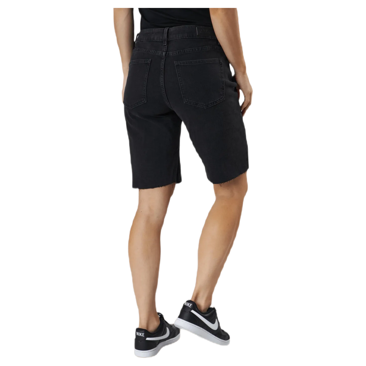 Emily Hw Long Shorts Raw Bb Mas0033 Black