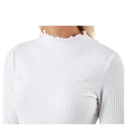Emma L/S High Neck Top Jrs Beige