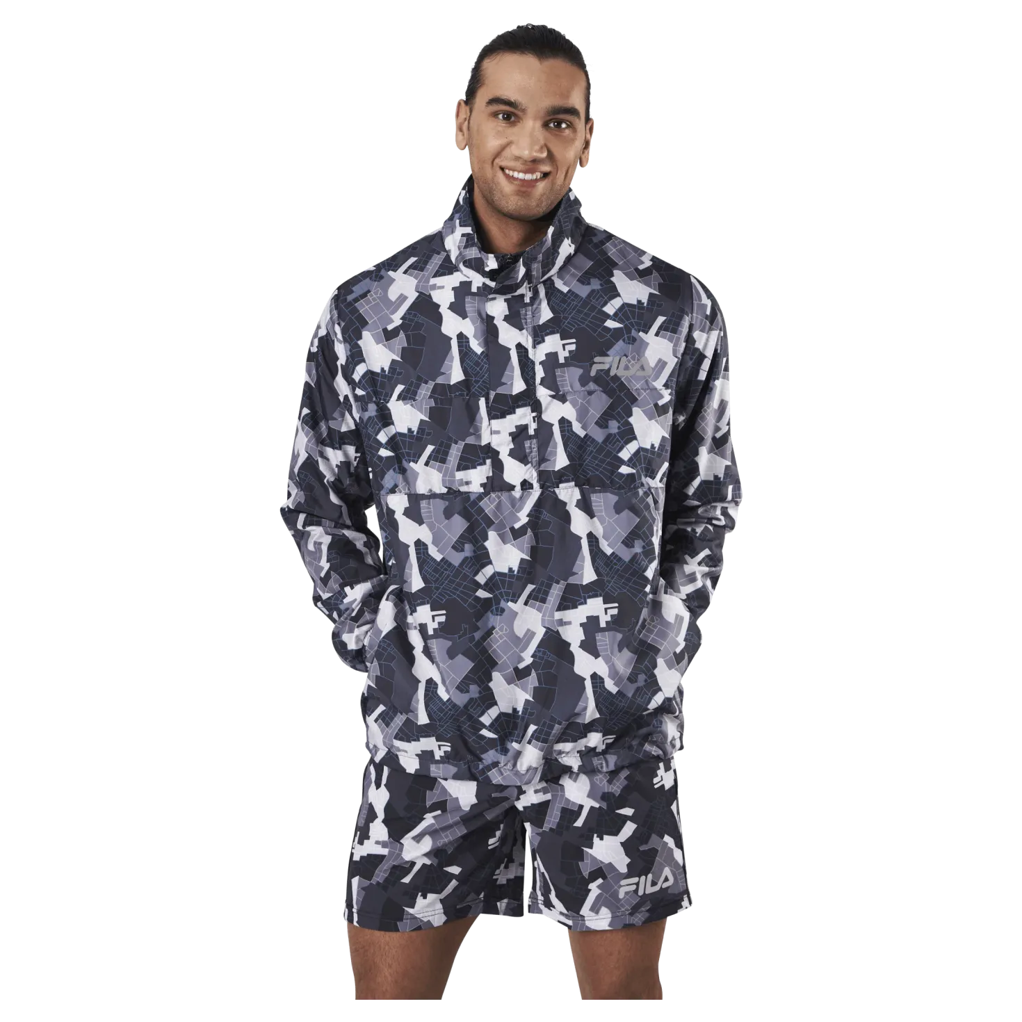 Ender Aop Wind Anorak Grey