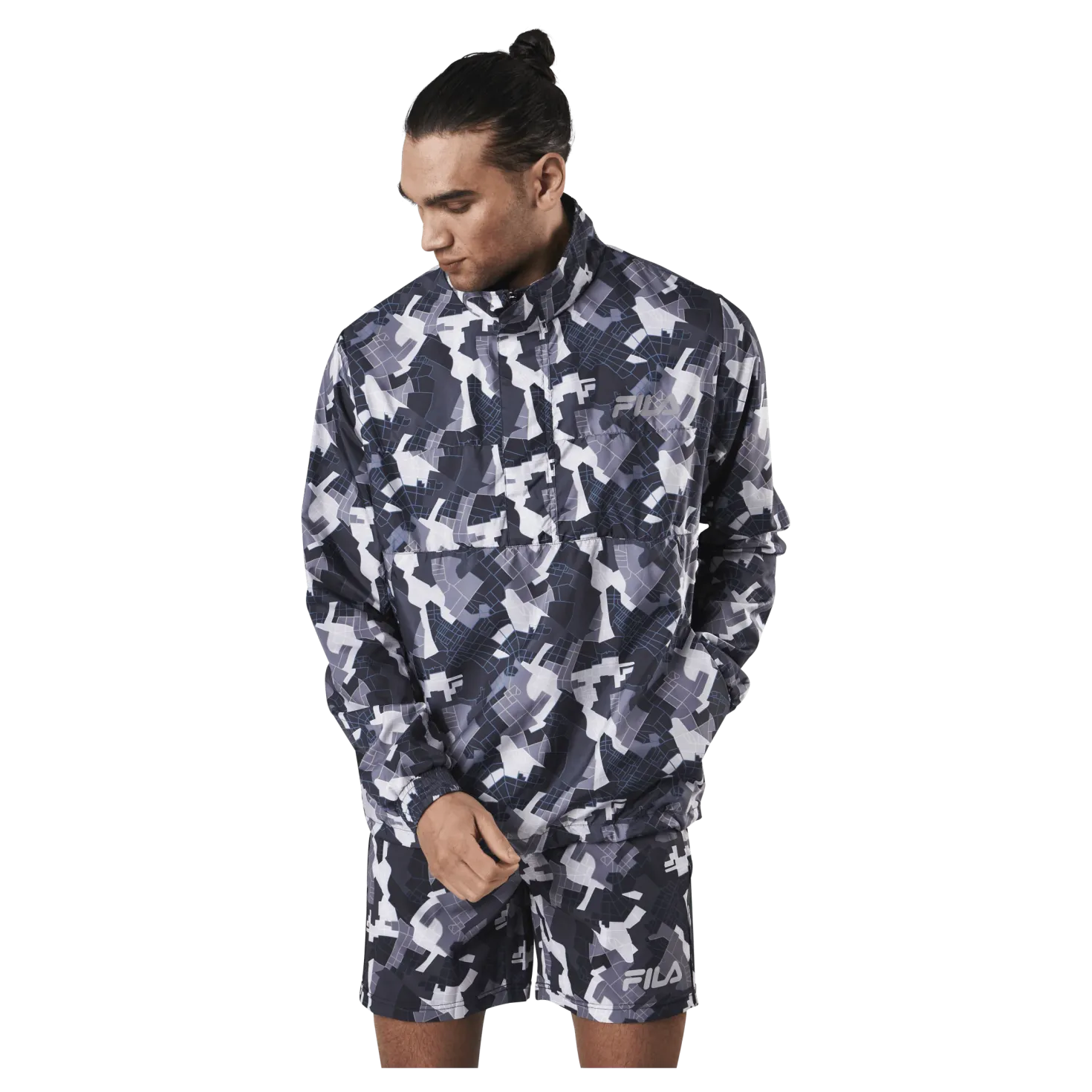 Ender Aop Wind Anorak Grey