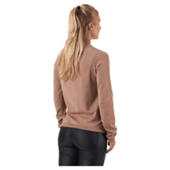 Esera Ls High Neck Knit Beige