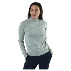 Esera Ls High Neck Knit Green