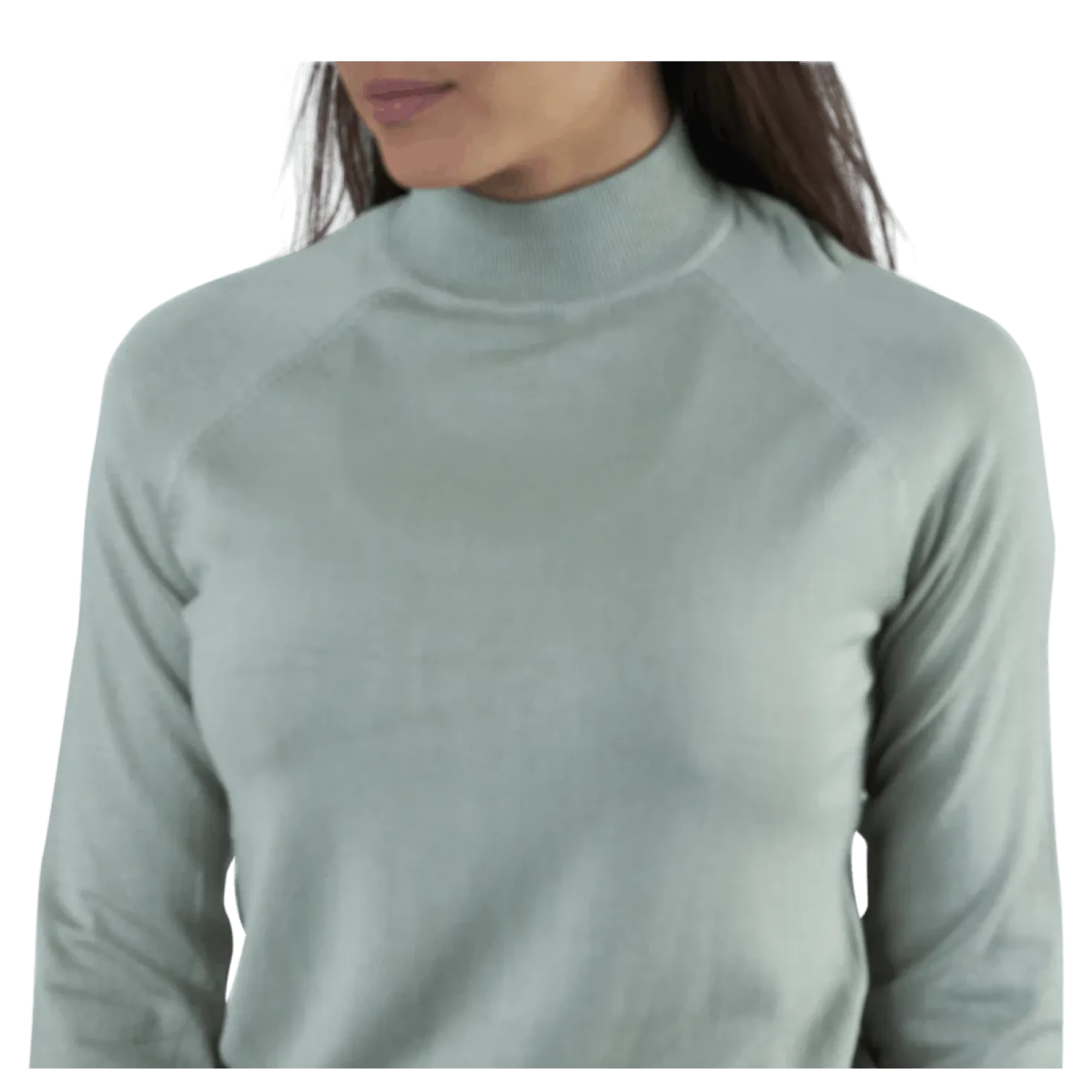 Esera Ls High Neck Knit Green