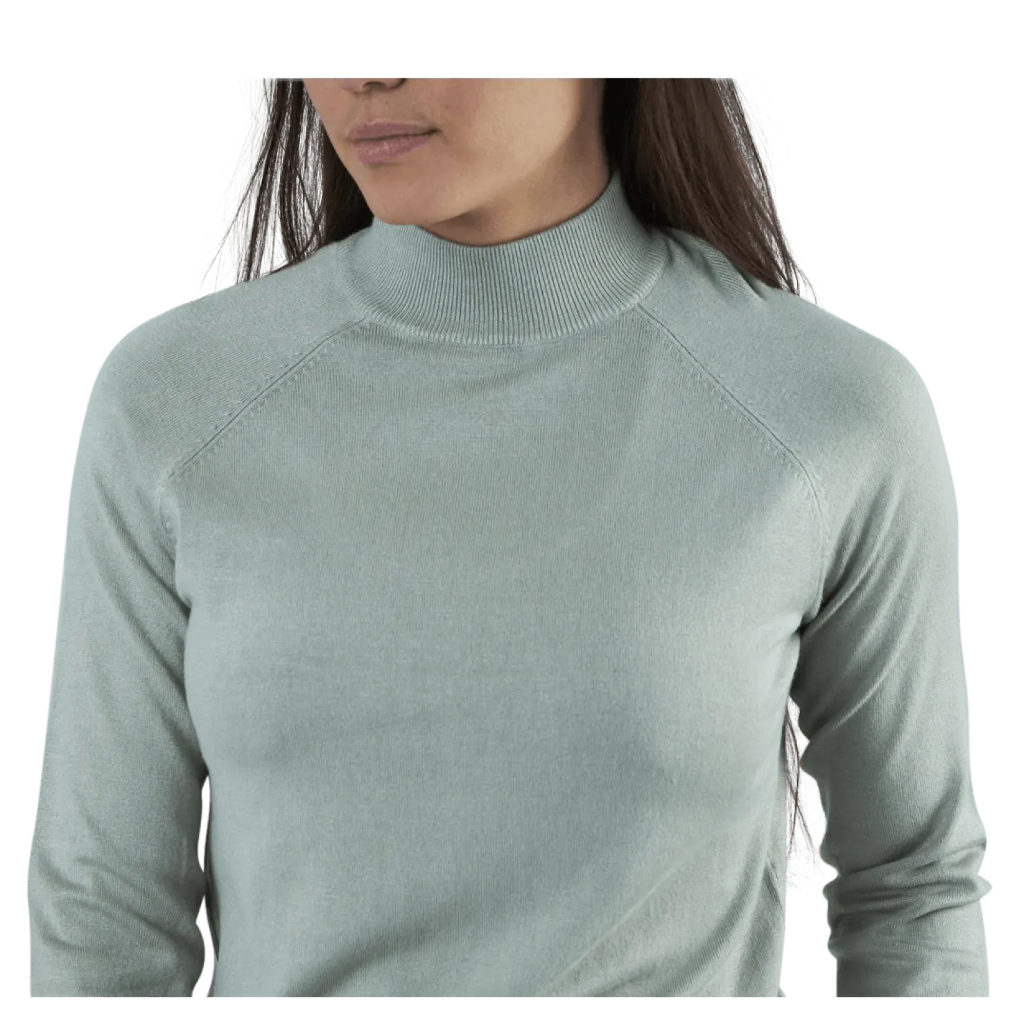Esera Ls High Neck Knit Green