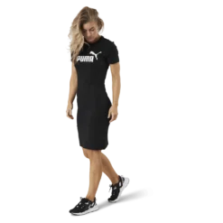 Essential Slim Tee Dress Black