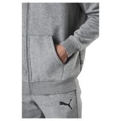 Essential Small Logo Fz Hoodie Fl Grey