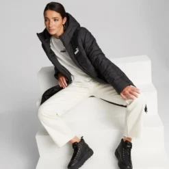 Ess Hooded Padded Coat Puma Black