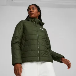 Ess Hooded Padded Jacket Myrtle