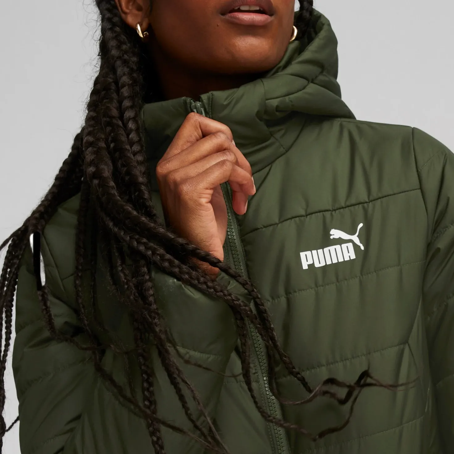 Ess Hooded Padded Jacket Myrtle