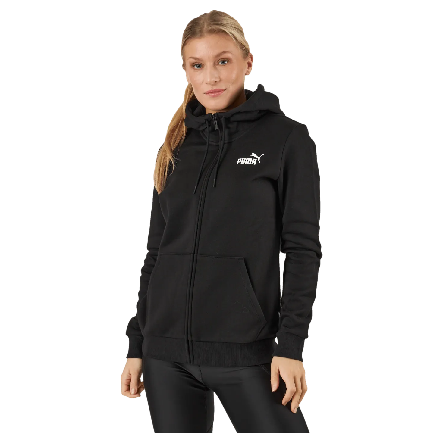 Ess Small Logo Full-zip Hoodie Puma Black
