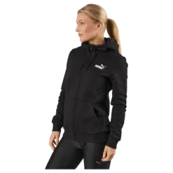 Ess Small Logo Full-zip Hoodie Puma Black
