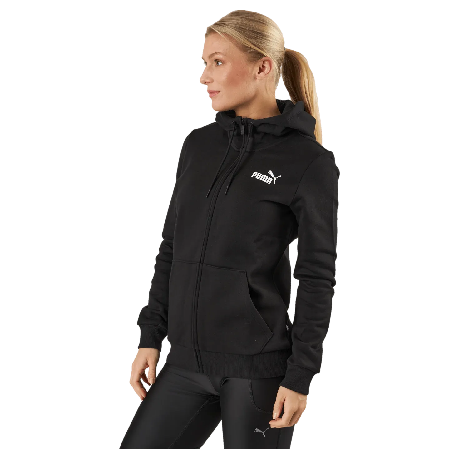 Ess Small Logo Full-zip Hoodie Puma Black