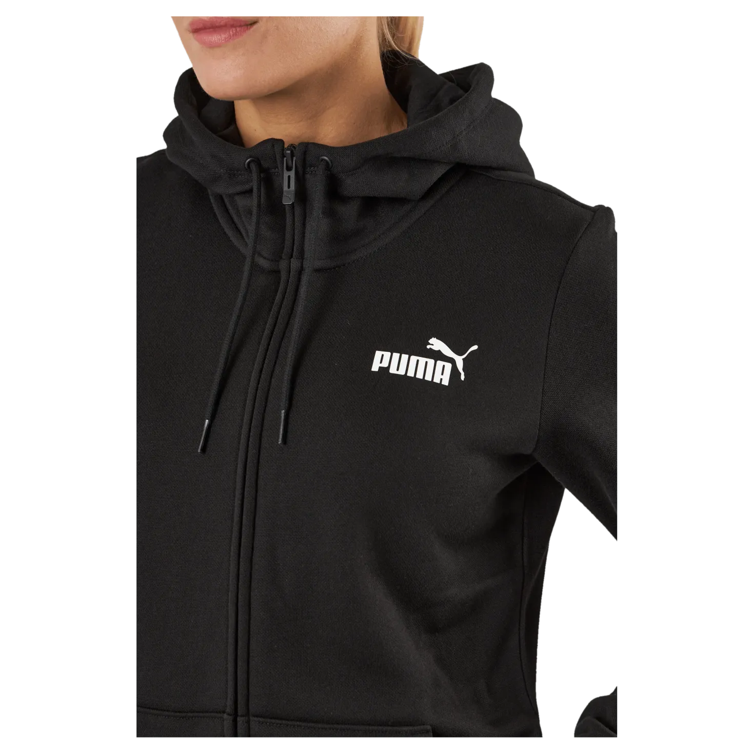 Ess Small Logo Full-zip Hoodie Puma Black