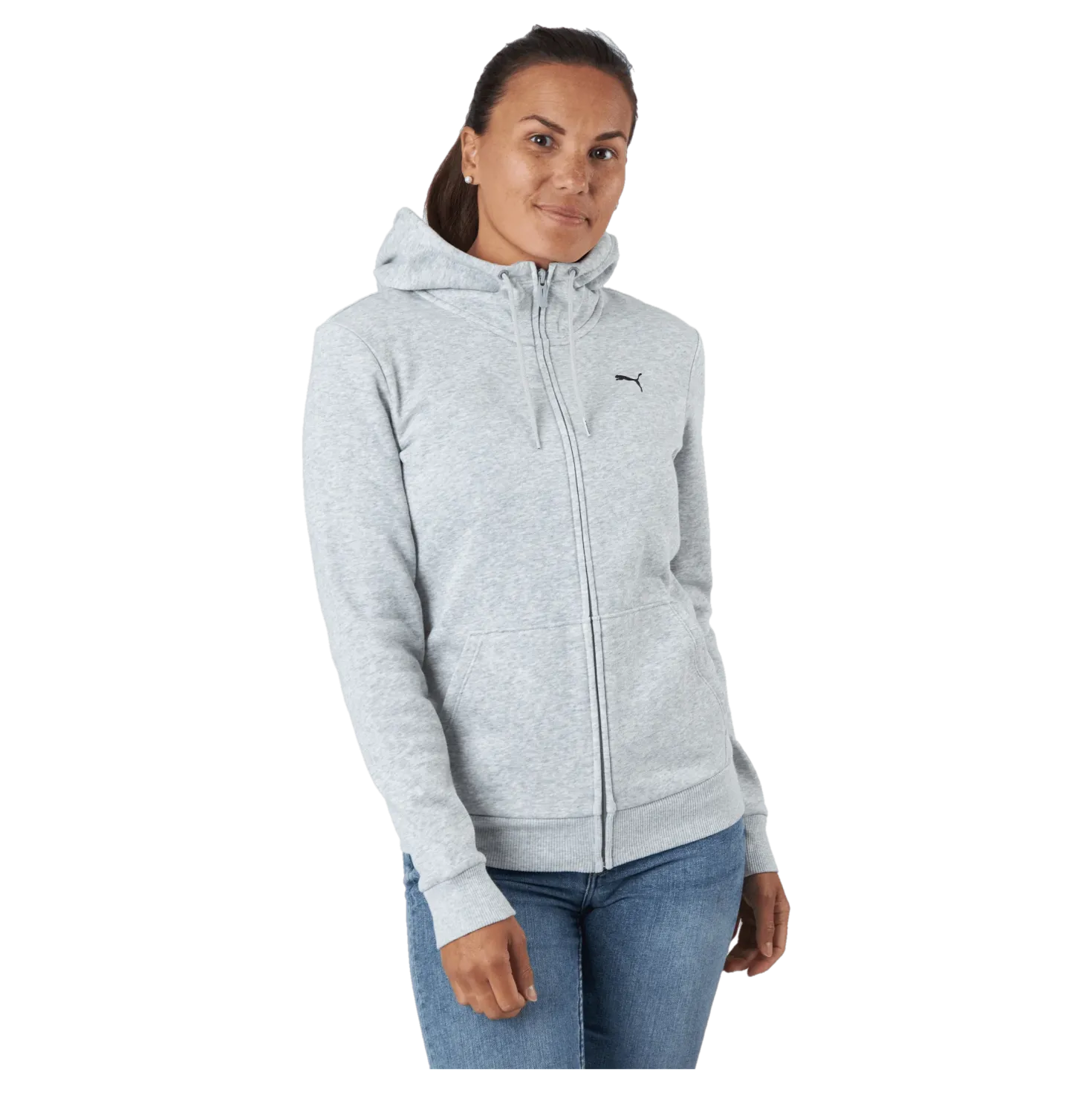 Ess Small Logo Full-zip Hoodie Puma Black Cat
