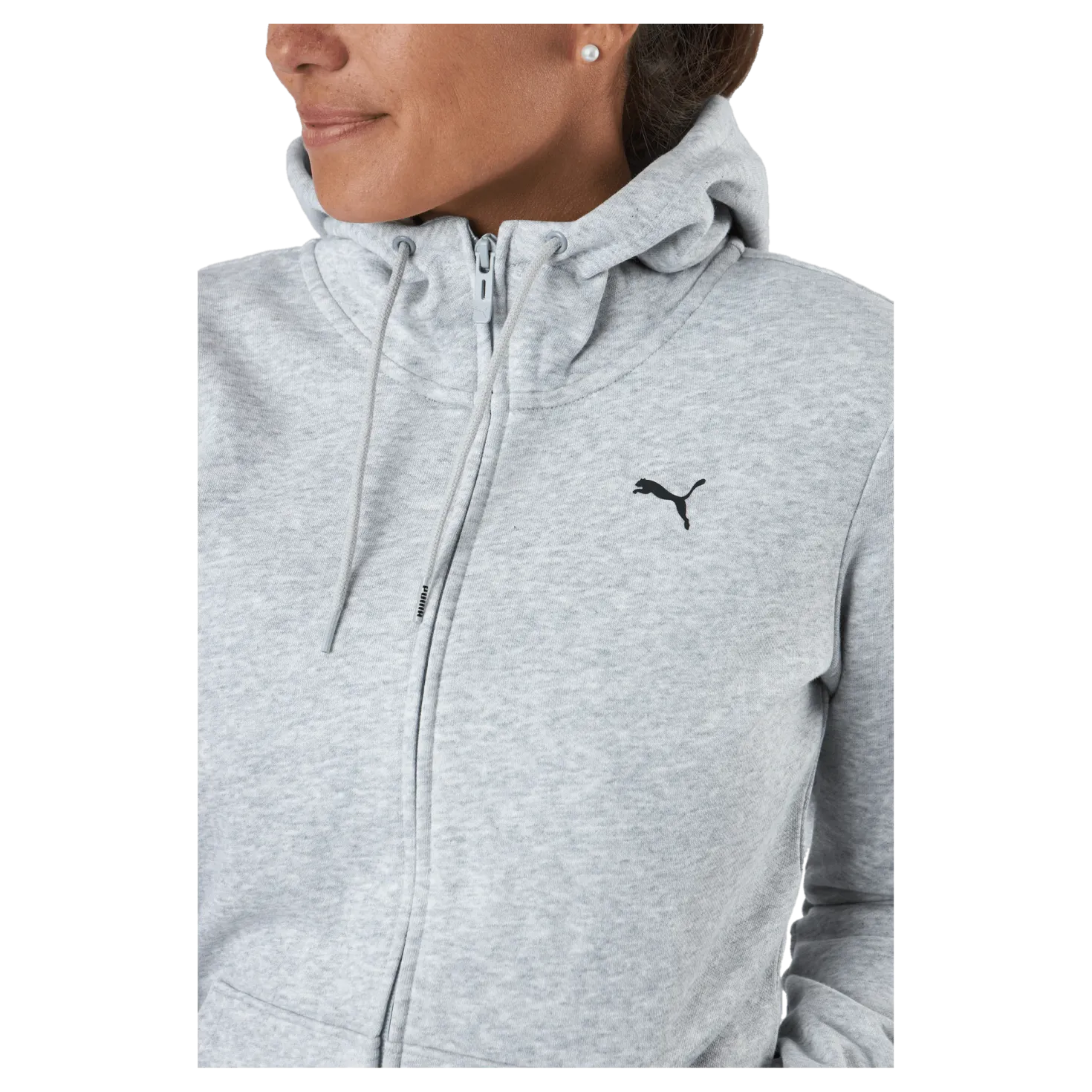 Ess Small Logo Full-zip Hoodie Puma Black Cat