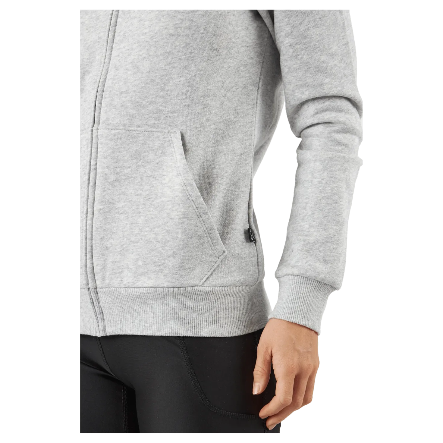 Ess Small Logo Full-zip Hoodie Light Gray Heather