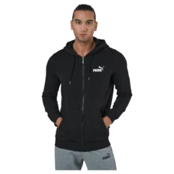 Ess Small Logo Fz Hoodie Fl Puma Black