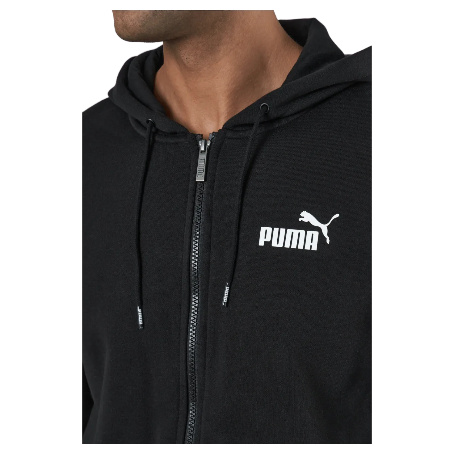 Ess Small Logo Fz Hoodie Fl Puma Black