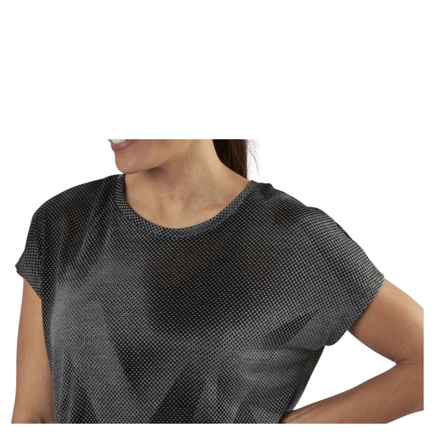Fan Loose Burnout Ss Tee Black