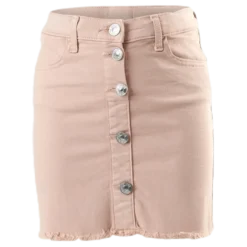 Farrah Color Button Skirt Pink