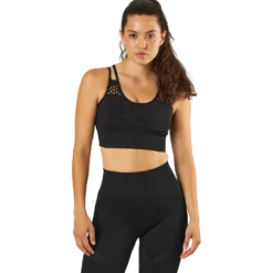 Fitness Seamless Mesh Bra Black