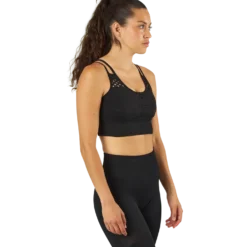 Fitness Seamless Mesh Bra Black