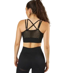 Fitness Seamless Mesh Bra Black
