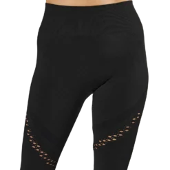 Fitness Seamless Mesh Tights Black