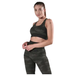 Fitness Seamless Racerback Bra Patterned/Green