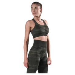 Fitness Seamless Racerback Bra Patterned/Green