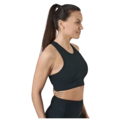 Fixed High Support Bra Black