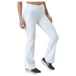 Flatter High Waist Flare Pants White