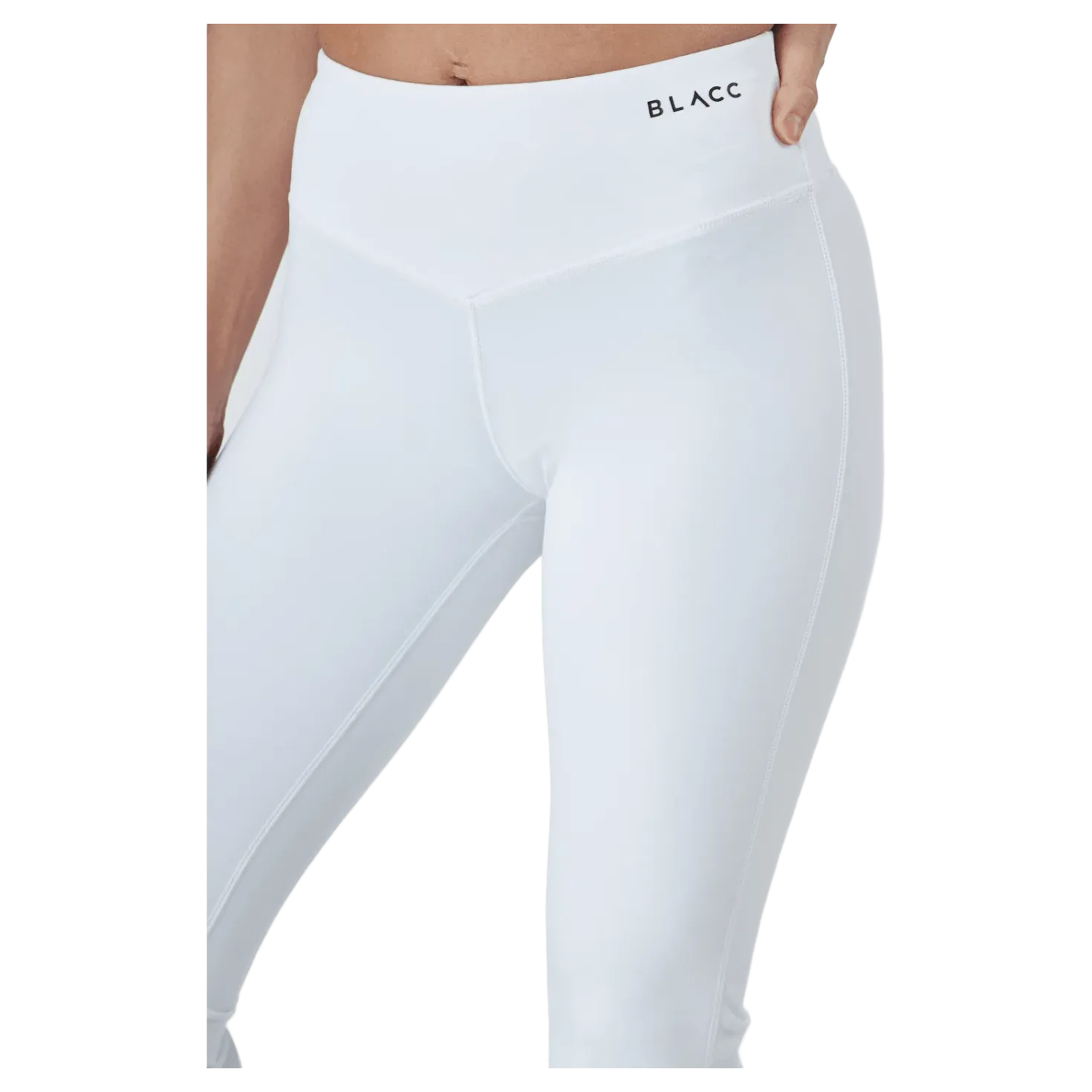 Flatter High Waist Flare Pants White