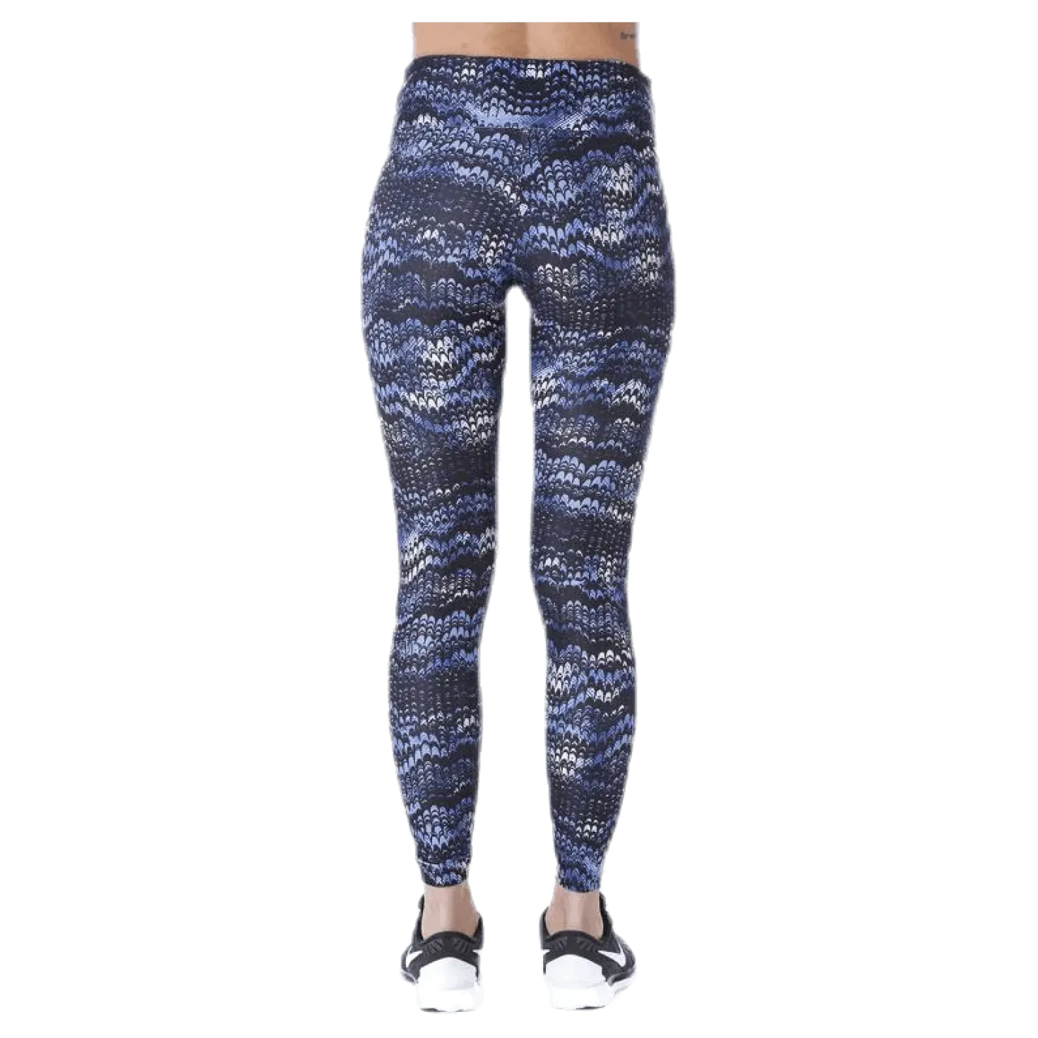 Flattering AOP Tights Blue/Black