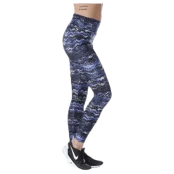 Flattering AOP Tights Blue/Black