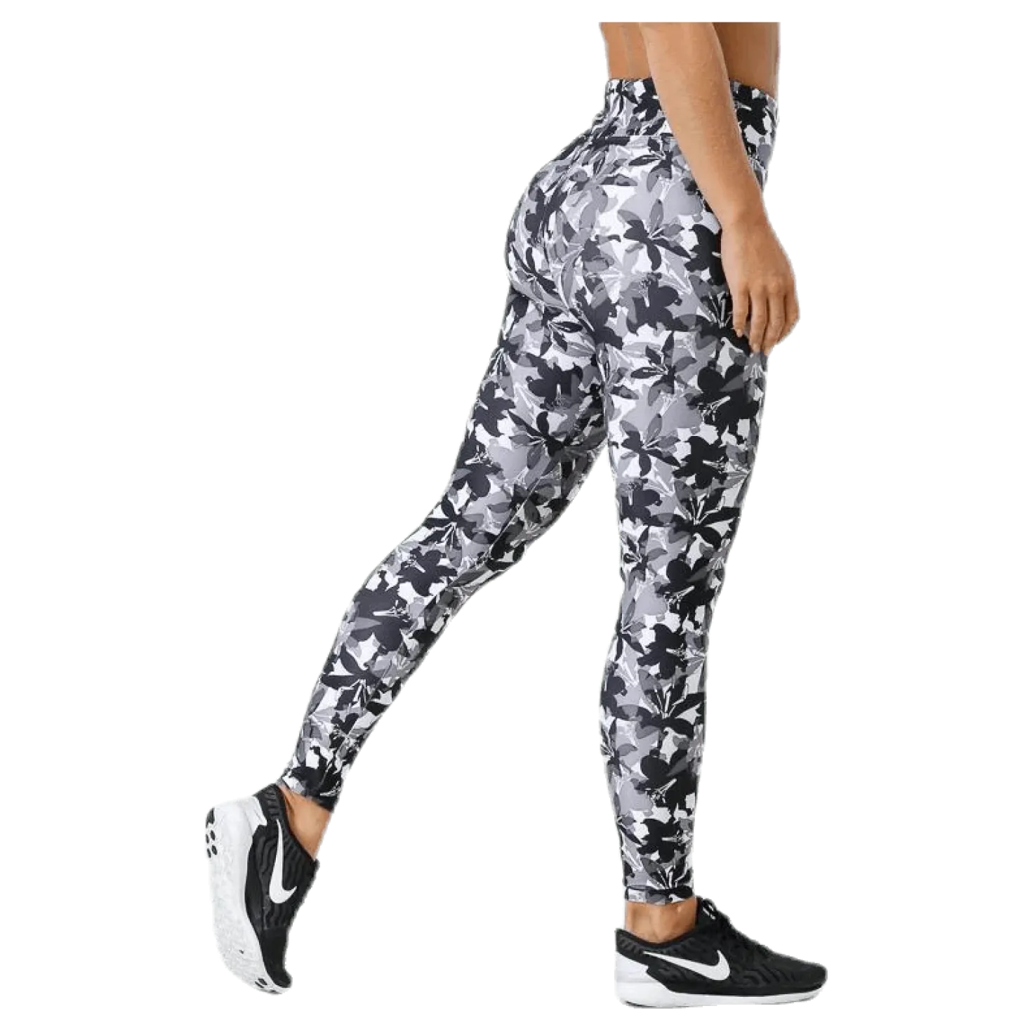 Flattering AOP Tights Grey